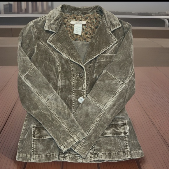 Z CAVARICCI Authentic Vintage Tan Corduroy Stretch Soft Distressed Jacket Blazer - Picture 5 of 15